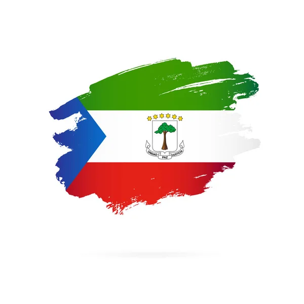 Drapeau de Guinée équatoriale. Illustration vectorielle — Image vectorielle