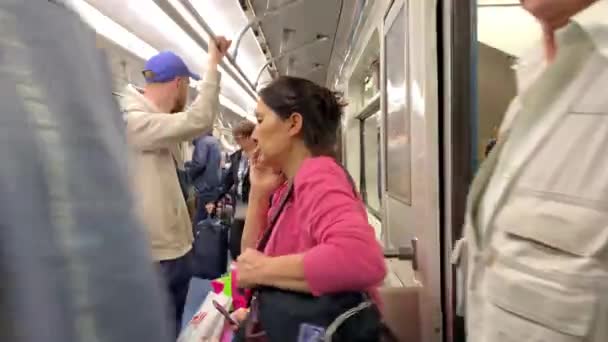 Petersburg Russia Agosto 2019 Persone Entrano Nella Metropolitana — Video Stock