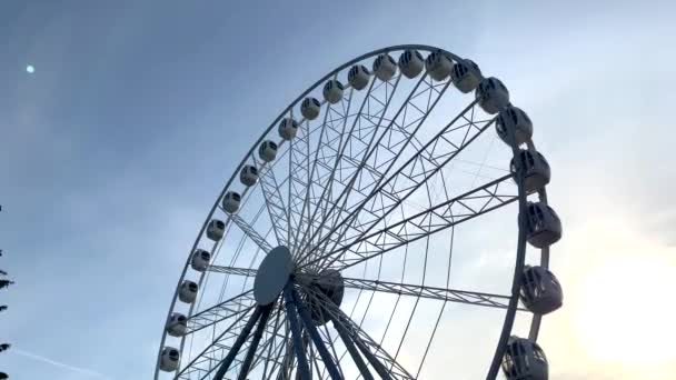 Petersburg Russia August 2019 Ferris Wheel Amusement Park Divo Island — Stock Video