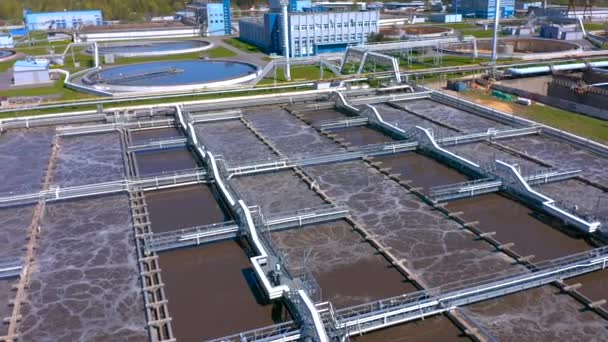 Water Treatment Facilities Iloskreb Sedimentation Tanks Radial Primary Sump Iloskreb — Stock Video