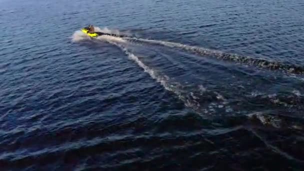 Petersburg Russie Mai 2020 Gyrocycle Traverse Belle Mer Bleue Coucher — Video