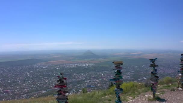 Pyatigorsk Rusland Juni 2020 Observatiedek Top Van Berg Masjoek Pyatigorsk — Stockvideo