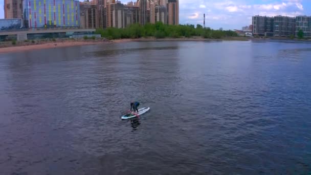 Saint Petersburg Russia Juni 2020 Flygfoto Kille Som Står Ubåt — Stockvideo