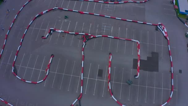 Saint Petersburg Russia Ağustos 2020 Kart Pistinin Hava Üst Görüntüsü — Stok video