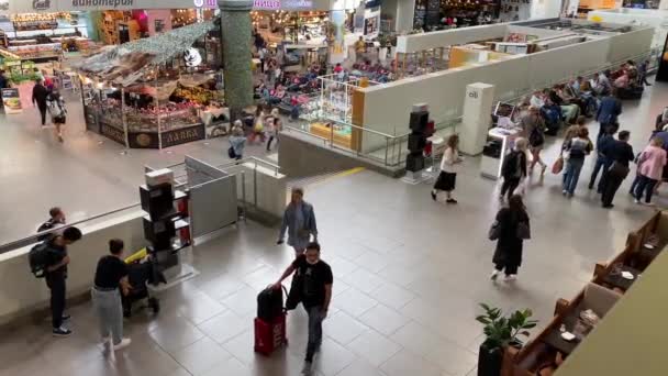 Aziz Petersburg Rusya Ağustos 2020 Pulkovo Havaalanı Nda Dinlenme Odası — Stok video