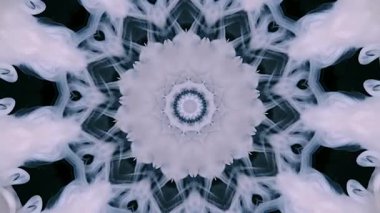 Soyut meditasyon geçmişi. Koyu bir arka planda mavi ve beyaz bir kar tanesi döner. Rahatlama ve iç huzuru. Ayın yalnız sessizliği. Gizemli ekran koruyucu