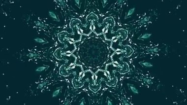 İnanılmaz soyut hipnotik arka plan. Sakinlik ve sükunet. Mistik mandala. Şamanik kaleydoskop. Ay tutulması ve güneşin muhalifi.