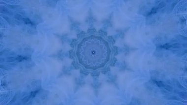 Tarif edilemeyecek kadar güzel, mavi bir kar tanesi mandala. Kaleydoskopik dairesel ay deseni. Bir yıldızın mistik doğumu. Soyut alan arkaplanı