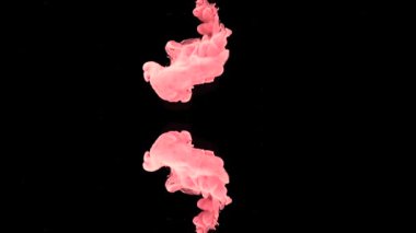 Soyut simetrik hipnotik zemin. Psikedelik gerilim filmi için ekran koruyucusu. Gizemli pembe mürekkep dumanı. Evrenin bilmeceleri. Ritüel dansı