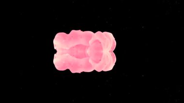 Pembe uzaylı fütüristik geçmişi. Siyah arka planda pembe bir hipnotik duman bulutu. Uyuşturucu gezisi için ekran koruyucu. Zen ve Meditasyon