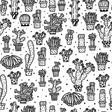Kaktüs sorunsuz karalamalar desen lekeli arka plan ile