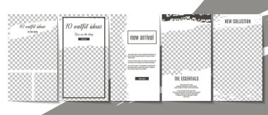 Düzenlenebilir instagram hikayeler sosyal medya tasarım şablonu. Benzersiz içerik oluşturmak için tek renkli arka plan