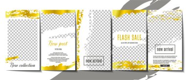 Sosyal medya için düzenlenebilir hikayeler şablon arka plan. Benzersiz içerik oluşturma