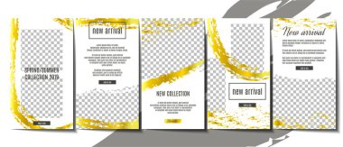 Sosyal medya için düzenlenebilir hikayeler şablon arka plan. Benzersiz içerik oluşturma