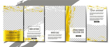 Sosyal medya için düzenlenebilir hikayeler şablon arka plan. Benzersiz içerik oluşturma