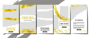 Sosyal medya için düzenlenebilir hikayeler şablon arka plan. Benzersiz içerik oluşturma