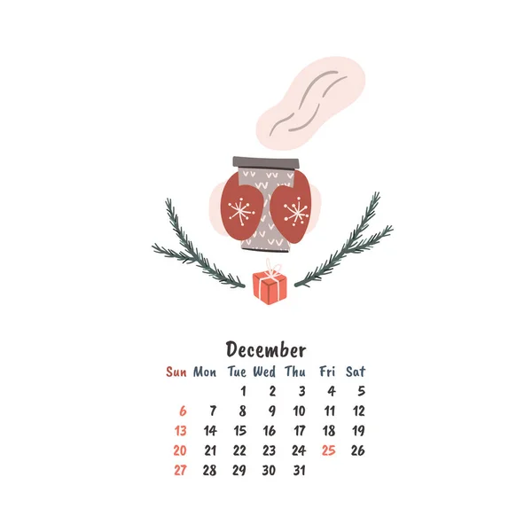 Chocolat chaud, thé, café ou vin chaud Saison de Noël doodle. Illustration de calendrier dessinée à la main. Cuisine, bar, restaurant, café, affiche ou dépliant du festival de la nourriture de rue — Image vectorielle