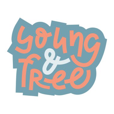 Poster, etiket veya damga için genç ve ücretsiz el yazısı