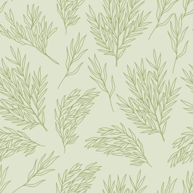 Söğüt okaliptüs el çizimi karalama biçimi pürüzsüz desen