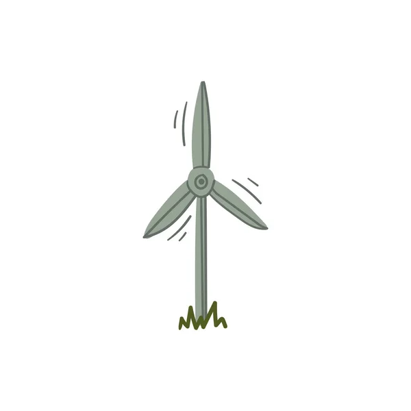 風車手描きドアコンセプトイラスト — ストックベクタ