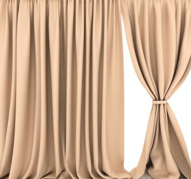 curtains.3-D illüstrasyon.