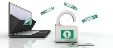 Arşiv .3d Render illüstrasyon.