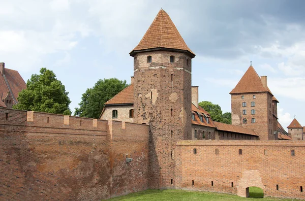 マルボルクの町でドイツ騎士団の城は 世紀に建てられた 土地面積 ポーランドによって測定される世界最大の城 — ストック写真