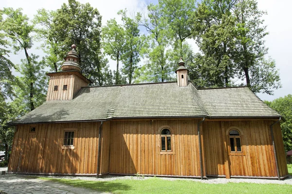 Tradizionale Chiesa Cattolica Legno Nella Località Turistica Zakopane Polonia — Foto Stock