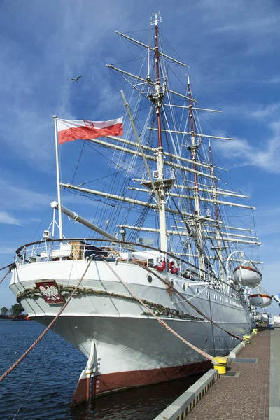 Gemi 1909 Inşa Gdynia Kasaba Port Polonya Demirleyen — Stok fotoğraf