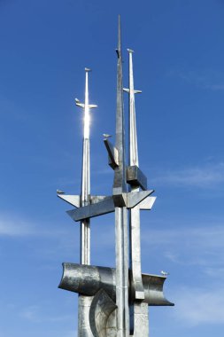 Gdynia liman kenti (Polonya denizcilik tarihi temsil eden yelken anıt).