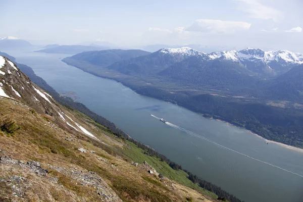 Vista Panoramica Passage Dal Monte Roberts Juneau Alaska — Foto Stock