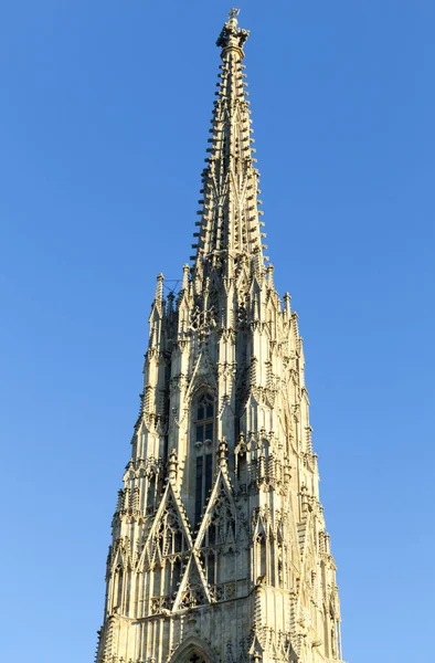 Średniowieczne Iglica Katedry Zachód Światło Wiedeń Austria — Zdjęcie stockowe