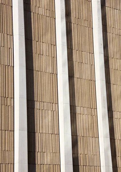 The abstract view of Honolulu city skyscraper imitating the traditional Hawaiian straw based architecture (O\'ahu, Hawaii).