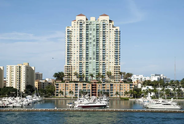 Marina Budynków Mieszkalnych Miami South Beach Florida — Zdjęcie stockowe