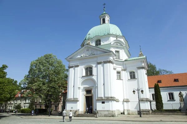 Die Katholische Kirche Auf Dem Warschauer Marktplatz Polen — Stockfoto