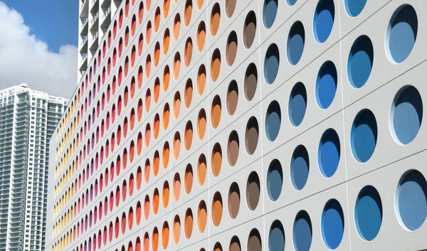 Abstract View Modern Colorful Exterior Miami Downtown Florida — Stock Photo, Image