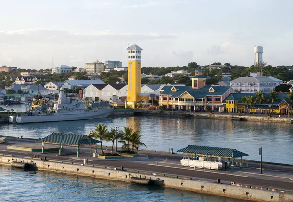 Vista Mañana Puerto Ciudad Nassau Destino Vacaciones Más Popular Caribe —  Fotos de Stock