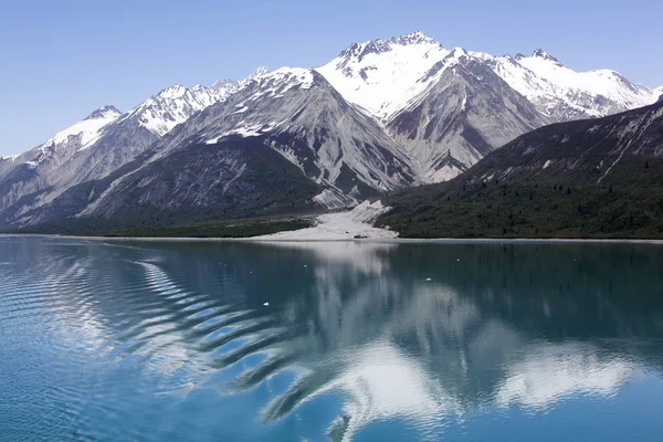 Malebný Pohled Odrazy Hory Národním Parku Glacier Bay Aljaška — Stock fotografie