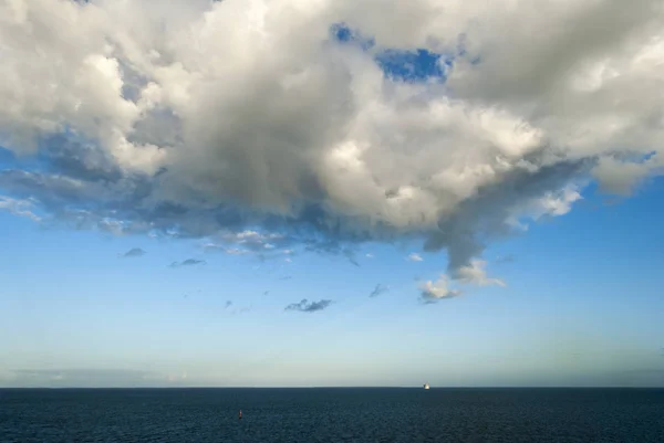Тяжелые Тучи Сумерках Над Карибским Морем Пределами Белиза — стоковое фото