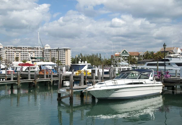 Barche Motore Yacht Città Freeport Marina Grand Bahama Island — Foto Stock