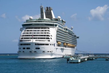 Ocho Rios Town Cruise Ship Moored