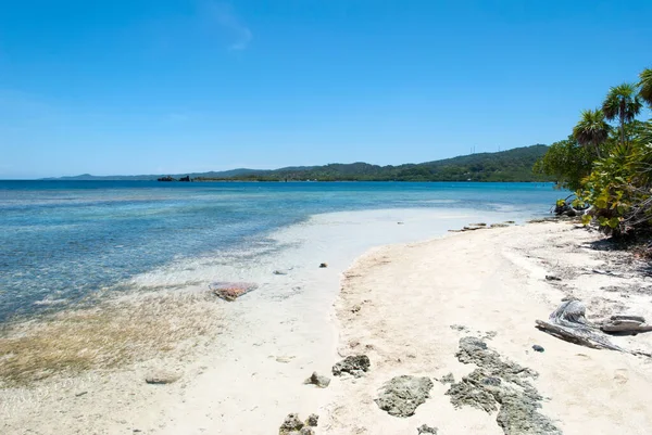 Roatan Tatil Köyündeki Boş Mahogany Körfezi Plajı Honduras — Stok fotoğraf