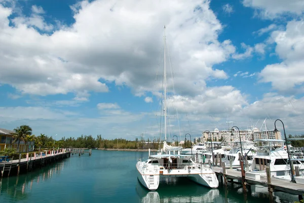 Nuestro Distrito Turístico Lucaya Marina Yates Freeport Ciudad Isla Grand — Foto de Stock