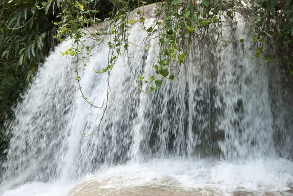 Pohled Zblízka Malý Vodopád Středisku Ocho Rios Jamajka — Stock fotografie