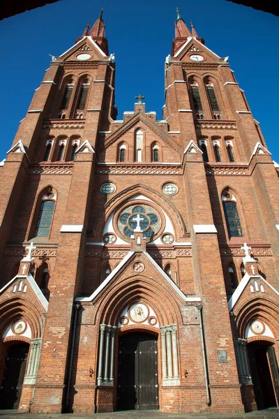 Die Fassade Der Neugotischen Katholischen Kirche Jakob Aus Dem Jahr — Stockfoto
