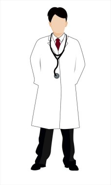 Düz dizayn doktorunun vektör çizimi