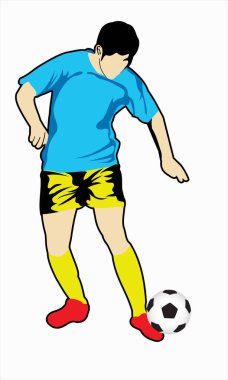 Futbolcunun vektör illüstrasyonu
