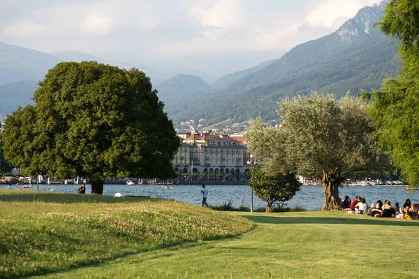 Vacker Sommardag Lugano Schweiz — Stockfoto