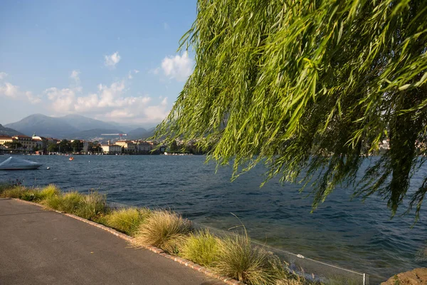 Vacker Sommardag Lugano Schweiz — Stockfoto