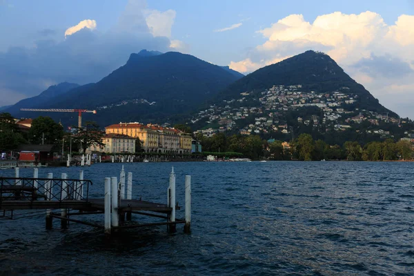 Lugano Sviçre Güzel Bir Yaz Günü — Stok fotoğraf